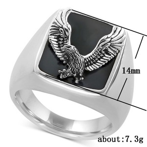 Anello da Uomo Falcon Eagle, Stile Punk Audace, Placcato, Gioiello da Dito alla Moda - Product Image 2