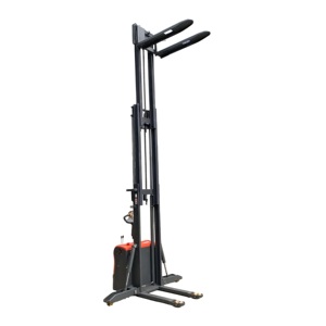 Apilador de palés todo terreno, venta directa de fábrica, estación de conducción de pie de elevación de pierna de horquilla eficiente, apilador de elevación eléctrico completo - Product Image 2