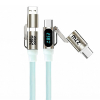 Nuevo Cable Tipo C de 240 W, 4 en 1, Cable USB para iOS con Pantalla de Datos de 480 Mbps, Carga Rápida, Chip E-Marker, Cable de Alimentación PD para Teléfono y Tableta