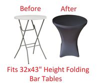 Table de bar haute pliable moderne en HDPE de 80 cm de diamètre pour jardin, fête ou mariage en extérieur