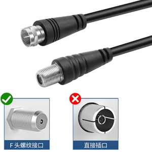 Récepteur satellite TV, câble coaxial RG11 RG6 type F mâle vers femelle 75 ohms pour connexion, certifié ISO/CE - Product Image 2
