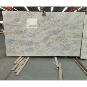 TMZ ODM/OEM Haute Qualité 6030 Grande dalle décorative en quartz, surface polie artificielle blanche, pour revêtement mural et de sol d'hôtel moderne - Product Image 2