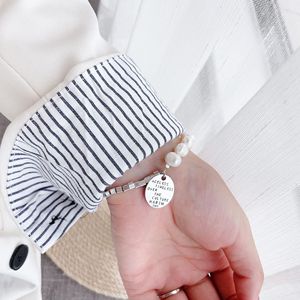 Pulsera de perlas y plata de ley 925 con cuentas cuadradas de plata, regalo de joyería para mujer - Product Image 5
