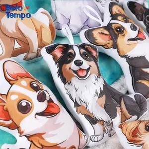 2024 Hot Sale Eco-friendly Lifelike Plush Dog Wholesale 3d Printing Shaped Soft Plush Stuffed Dog Pillow dog plush toy