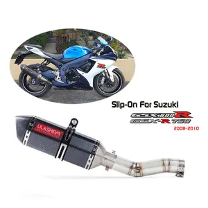 Slip On pour Suzuki GSXR600 Gsxr700 Gsxr750 K7 tuyau moyen d'échappement GSX R700 R750 R600 GSXR 600 750 moto échappement