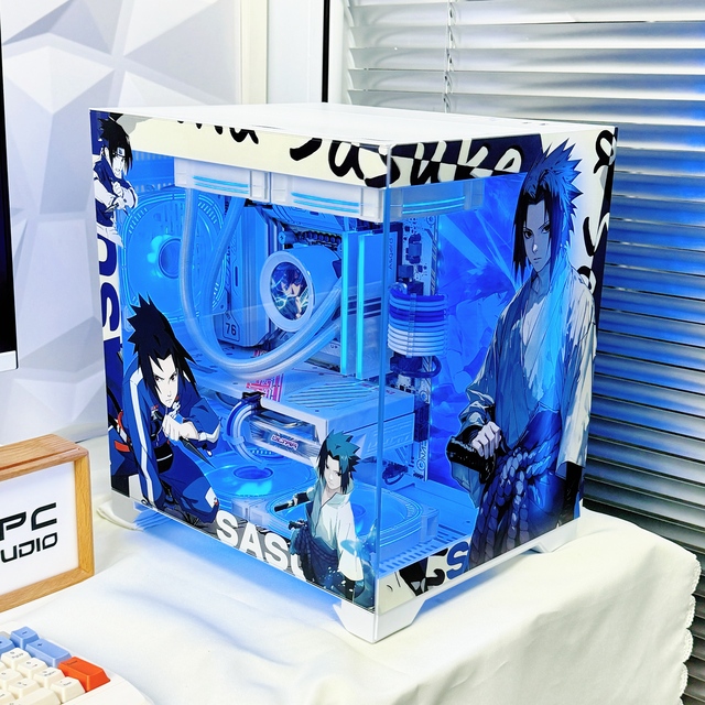 New Design Mid Tower Computer Case Hokage Ninja Figure Collection Uchiha Itachi Madara Sasuke Obito Tobirama Minato Tower Stock