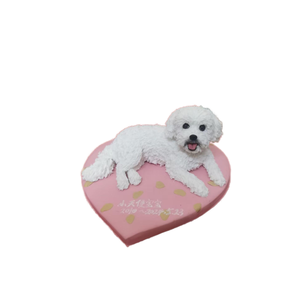 مصنوعات كلاب لطيفة من الطين ، شخصية للديكور ، جرو من الطين المخصص للحيوانات الأليفة - Product Image 2