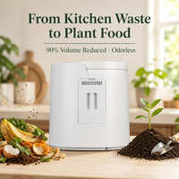 Composteur Électrique Domestique 4L en Acier Inoxydable OEM ODM avec Technologie Multigrind, Économe en Énergie, Intelligent et Inodore