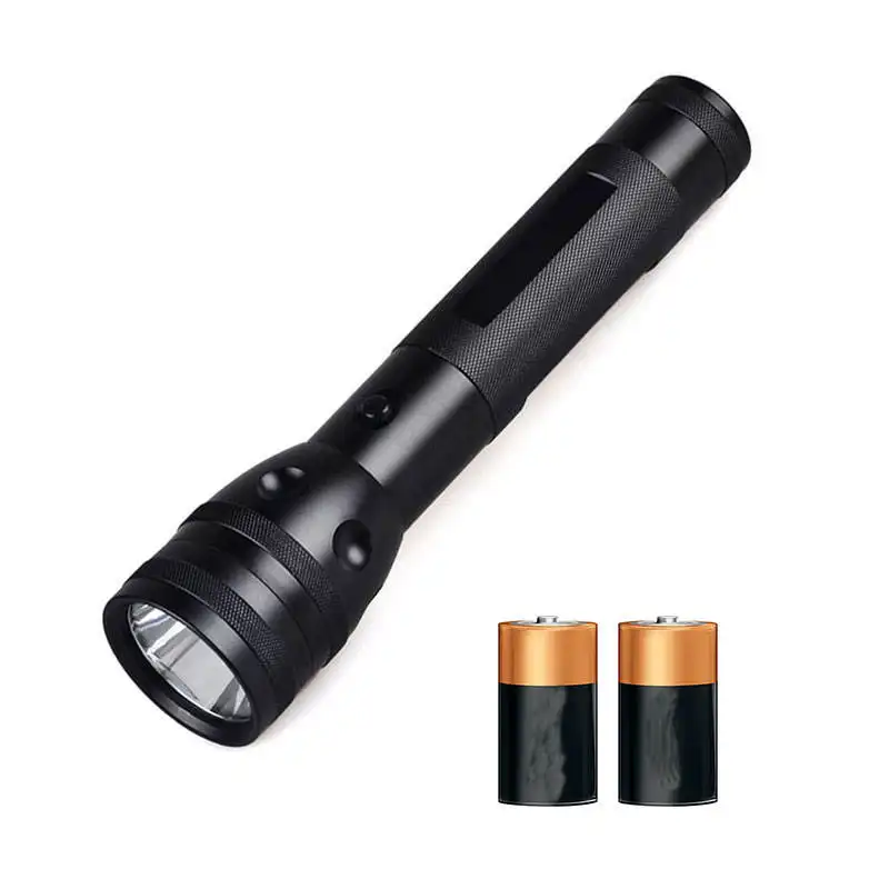 3 Modos de Alumínio Heavy Duty Super Bright 2D Célula D Bateria Lanterna Luz Negra Lanterna LED Lanterna Tática