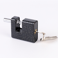 Candado Rectangular Personalizable de 90 mm, Resistente al Robo, a la Corrosión y al Agua, con Recubrimiento de Polvo Negro, para Llaves de Computadora