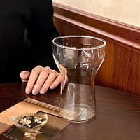Mug à bière en verre borosilicate résistant à la chaleur de grande capacité, compatible lave-vaisselle et micro-ondes, design moderne, personnalisable