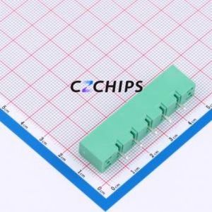 MX2EDGVM-7.62-05P-GN01-Cu-A Plug-in Terminal Block Through hole,P=7.62mm Board-to-Board / Socket Closed Screw Fixing 1x5P 7.62mm - Product Image 2