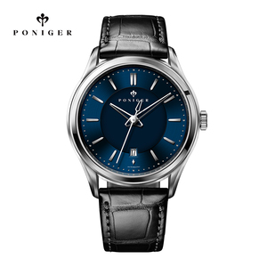 PONIGER – montre <span class=keywords><strong>automatique</strong></span> pour hommes, 415mm, mécanique, étanche à 50M, cadran lumineux, miroir saphir, boîtier en métal, bracelet en acrylique - Product Image 1