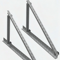 Système de montage solaire en aluminium pour toit plat, installation sans perforation