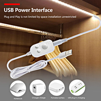 Guirlandes lumineuses intelligentes à capteur de présence USB 5V, haute densité 320 LED/m, bande LED COB dimmable, CRI 70, durée de vie de 30 000 heures