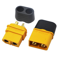 Konektor Adaptor Amass XT60H Male Female 2Pin Berlapis Emas untuk Koneksi Baterai Lithium Model Drone FPV RC