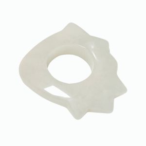 Masseur facial en jade en forme d'anneau personnalisé, outil de soin de la peau du visage avec logo personnalisé, Gus Sha - Product Image 4
