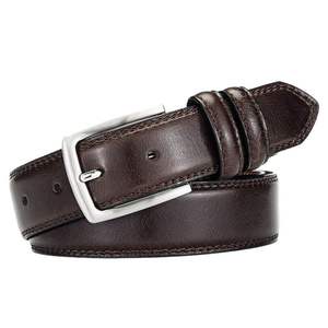 <span class=keywords><strong>Ceinture</strong></span> <span class=keywords><strong>Homme</strong></span> Tendance en <span class=keywords><strong>Cuir</strong></span> Véritable de Vache avec Boucle Ardillon en Alliage, Style Vintage Haut de Gamme, Simple et Décontractée, Vente en Gros Direct Usine - Product Image 5