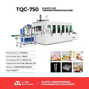 Vollautomatische PS/PET/PP/PVC/HIPS Einweg-Lebensmittelboxen & Becher Thermoformmaschine mit Heizformung Motorisiert - Product Image 2