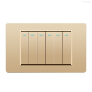 <b>Gold</b> PC panel universal standard <b>socket</b> wall power <b>socket</b> light switch office switch <b>socket</b> - Product Image 6