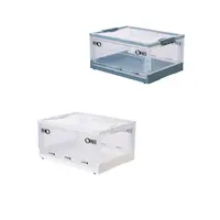 Plastic Storage Large Capacity Clothes/quilt White Clear Plastic Stackable Folding Storage Portable Storage Box
