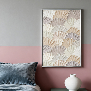 100% vẽ tay trừu tượng đầy màu sắc hoa kích thước lớn đóng khung 3D nghệ thuật kết cấu phòng ngủ khách sạn sơn trang trí - Product Image 1