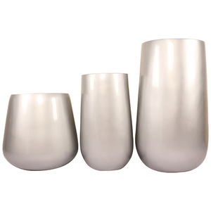 Jardinera elíptica de fibra de vidrio, estilo nórdico moderno, juego de macetas para decoración de interiores de centros comerciales - Product Image 3
