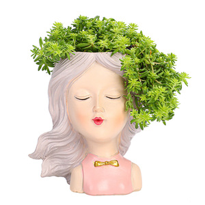 Prodotti di tendenza nuovi arrivi vaso nordico per la decorazione del viso in ceramica vaso <span class=keywords><strong>con</strong></span> volto fiore decorativo testa del vaso per la casa - Product Image 1