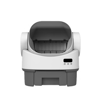 Bac à litière pour chat à nettoyage automatique semi-ouvert, contrôle intelligent par application WiFi pour chats d'intérieur