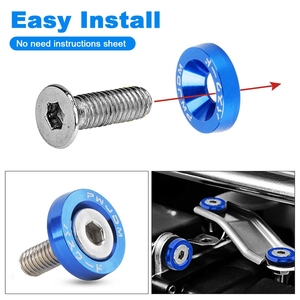 10 tornillos cóncavos M6 para modificación de coches, parachoques, motor, tuercas de matrícula, junta - Product Image 6