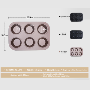 Grande Stampo Rettangolare Antiaderente Ecologico in Acciaio al Carbonio a Fondo Aperto per Torte e Pizza, 6 Cavità, 1 Pezzo - Product Image 5