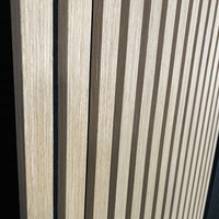Panneau acoustique en lattes de bois imperméable |   Lames de bois insonorisées à rainures linéaires pour spa, studio de yoga et auditorium