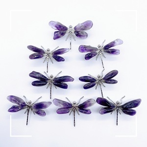Libellules en <span class=keywords><strong>cristal</strong></span> sculptées à la main en gros - Product Image 5