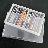 Plateau en plastique thermoformé avec couvercle pour stylos, plateau de rangement pour stylos transparent personnalisé avec couvercle
