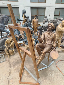 Statue de Neptune Poséidon en Bronze - Sculpture Artisanale du Dieu <span class=keywords><strong>Grec</strong></span> avec Trident, Finition Antique, Technique de Brossage, Forme Personnalisée / Jardin - Product Image 5