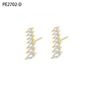 Amy Amy Fashion <b>Stud</b> Earrings Zirconia Marquise Cut <b>Silver</b> Plated For Women Party Jewelry PE2702 - Product Image 2