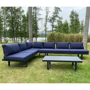 Modern Luxury Patio Modular Sofa Set Metal Garden Outdoor Furniture for Lounge for Malaysia