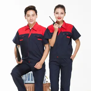 Custom Factory Safety Work Uniform Short Sleeves Working Clothes Professional Workwear For Men