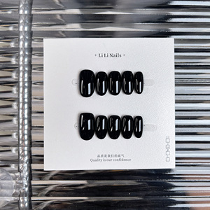 Bán Buôn Handmade Ngắn Hình Bầu Dục Tinh Khiết Rắn Màu Acrylic Báo Chí Móng Tay Tái Sử Dụng Tùy Chỉnh Màu Sắc Nhân Tạo Móng Tay Móng Tay Móng Tay Nghệ Thuật Salon - Product Image 3