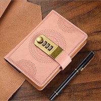 Carnet A7 de sécurité à serrure à code, épaissi et haut de gamme, le plus vendu et très populaire, idéal pour les cadeaux de rentrée scolaire