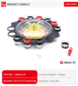 Rueda de <span class=keywords><strong>ruleta</strong></span> de vidrio, juego para beber, <span class=keywords><strong>mini</strong></span> <span class=keywords><strong>Ruleta</strong></span> de casino, 12 tazas - Product Image 4