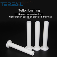 Douille PTFE personnalisée OEM de haute qualité Douille à bride d'usinage CNC Résistance aux hautes températures et résistance à la corrosion