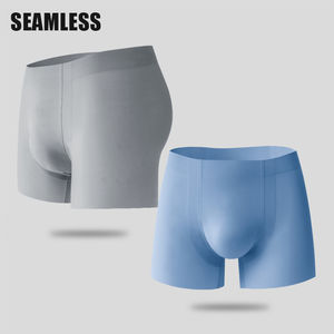 Venta al por mayor de pantalones cortos Súper suaves de alta calidad personalizados estiramiento de los hombres nuevo estilo de ropa interior de nailon sin costuras transpirable hombres calzoncillos - Product Image 1