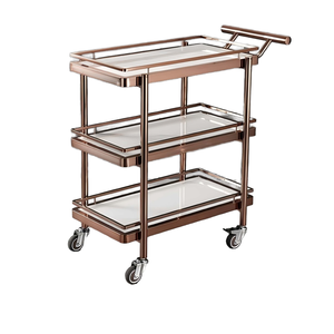 Chariot de salle à manger commercial en acier inoxydable à trois couches Hôtel et Restaurant Fournitures Chariot de service alimentaire - Product Image 3