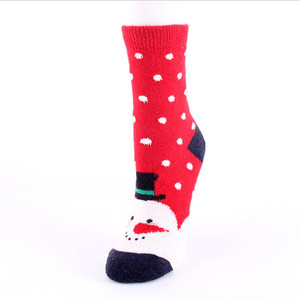 Bas quantité minimale de commande Bonne Qualité Nouveau Design Père Noël Cerf <span class=keywords><strong>Renard</strong></span> Femmes Laine Coton <span class=keywords><strong>Chaussettes</strong></span> De Noël - Product Image 4