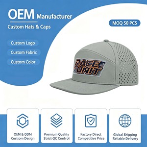 Wholesale Fast Dry Sports Travel Trucker Hat Stock Customized Laser Perforated Hat Blank 6-Panel <b>Waterproof</b> Baseball <b>Cap</b> All - Product Image 1