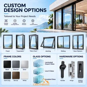 Ventana Abatible de Aluminio COSYHOUSE con Certificación ASTM, Resistente a Impactos, para Protección contra Huracanes - Product Image 6