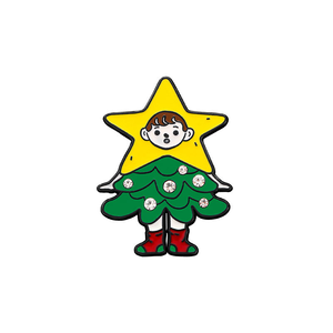 เข็มกลัดซานต้าเคลือบอ่อนสำหรับปกเสื้อทำจากนิกเกิลสีดำสำหรับวันฮาโลวีนปีใหม่ตามสั่ง - Product Image 6