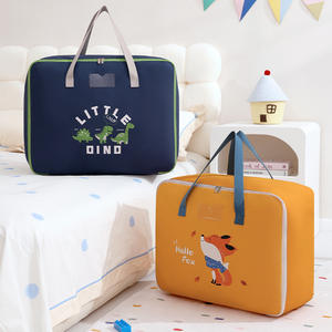 Bolsa de Almacenamiento para Edredones Beilian para Niños, Tela Oxford, Gran Capacidad, Portátil, para Dormitorio, Gris, Azul, Amarillo, Verde Claro, Rosa - Product Image 2