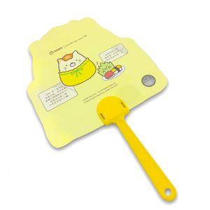 Abanico de Mano Promocional Publicitario con Asa de Plástico PP Ecológico, Estilo Ángel, Personalizado al por Mayor - Product Image 3